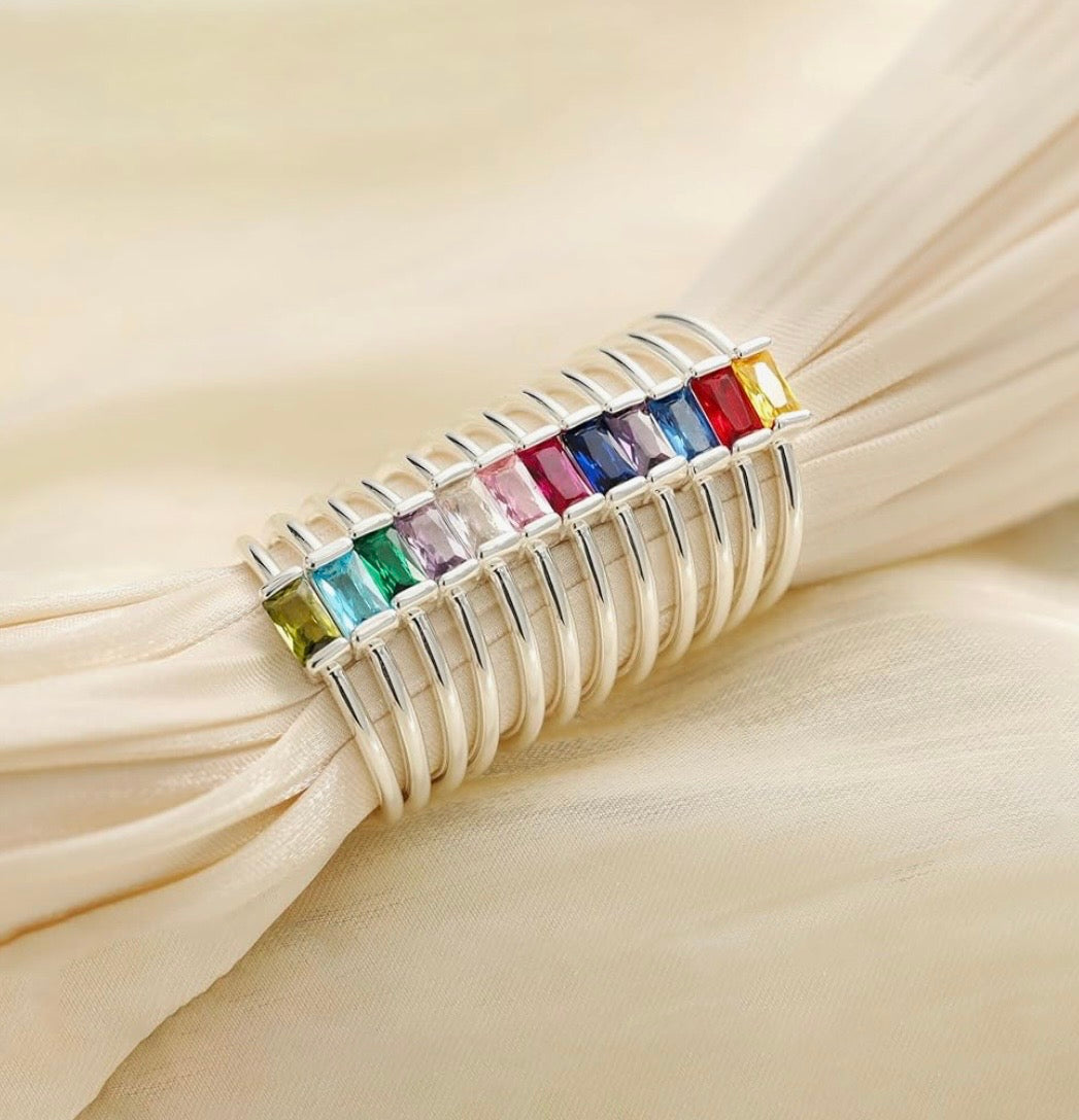 Celestial Birthstone Ring