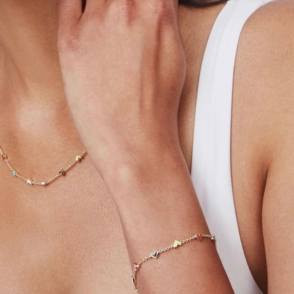 ColorPop Heart Chain Bracelet